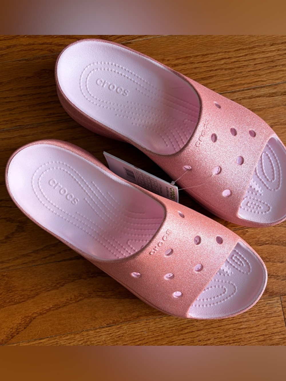 Pink Glitter Bae Sandals